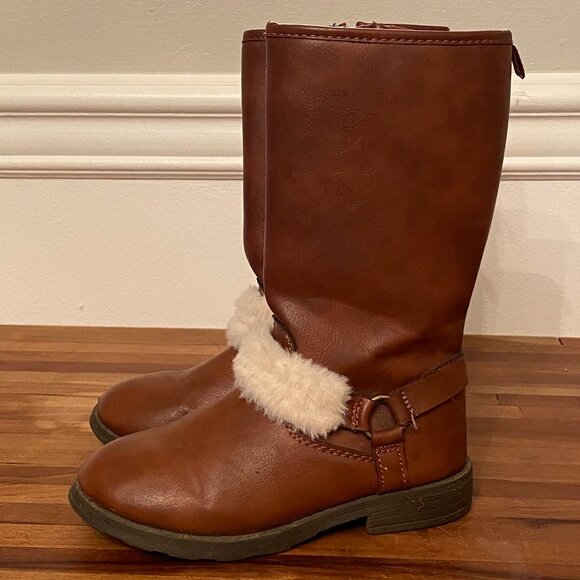 Carter's Riding Style Zip Up Boots Girls Youth Size 11 Brown - Picture 1 of 11